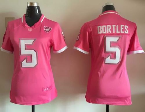 Nike Jaguars #5 Blake Bortles Pink Women's Stitched NFL Elite Bubble Gum Jersey